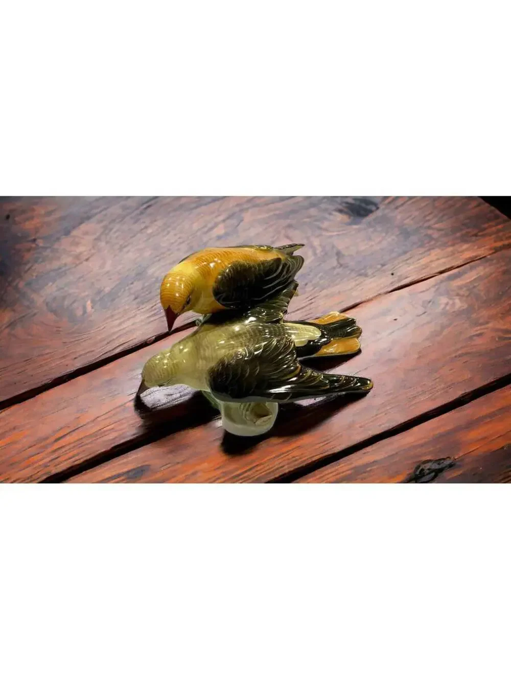 Herend Hungary Large Pair of Fidelity Burds on Branch Fruit Free US Shipping